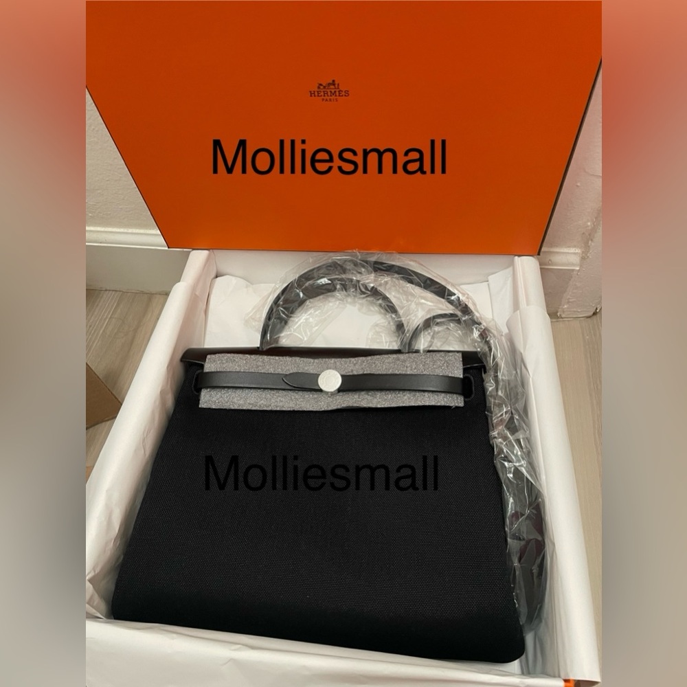 NWT Hermes Herbag 31 Black Noir